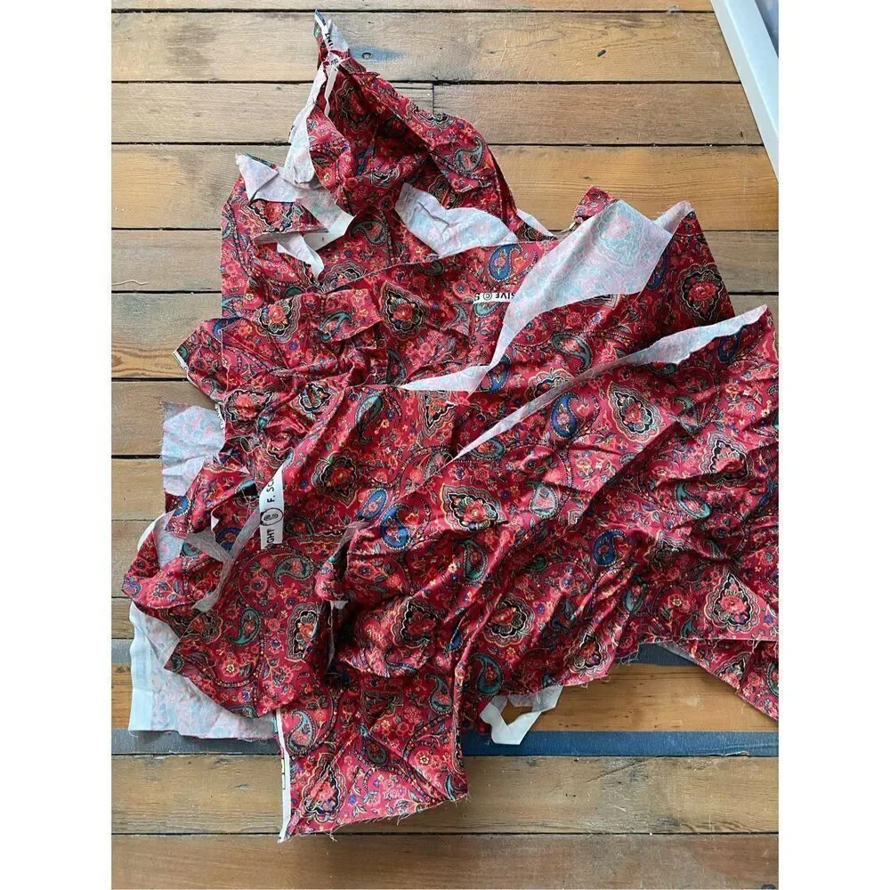 F. .Schumacher Fabric Seitz Paisley Upholstery Project Remants 2 lbs Vintage